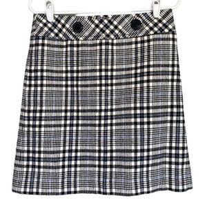 Ann Taylor | Plaid Skirt , Size 4 , Side Zipper, Mini